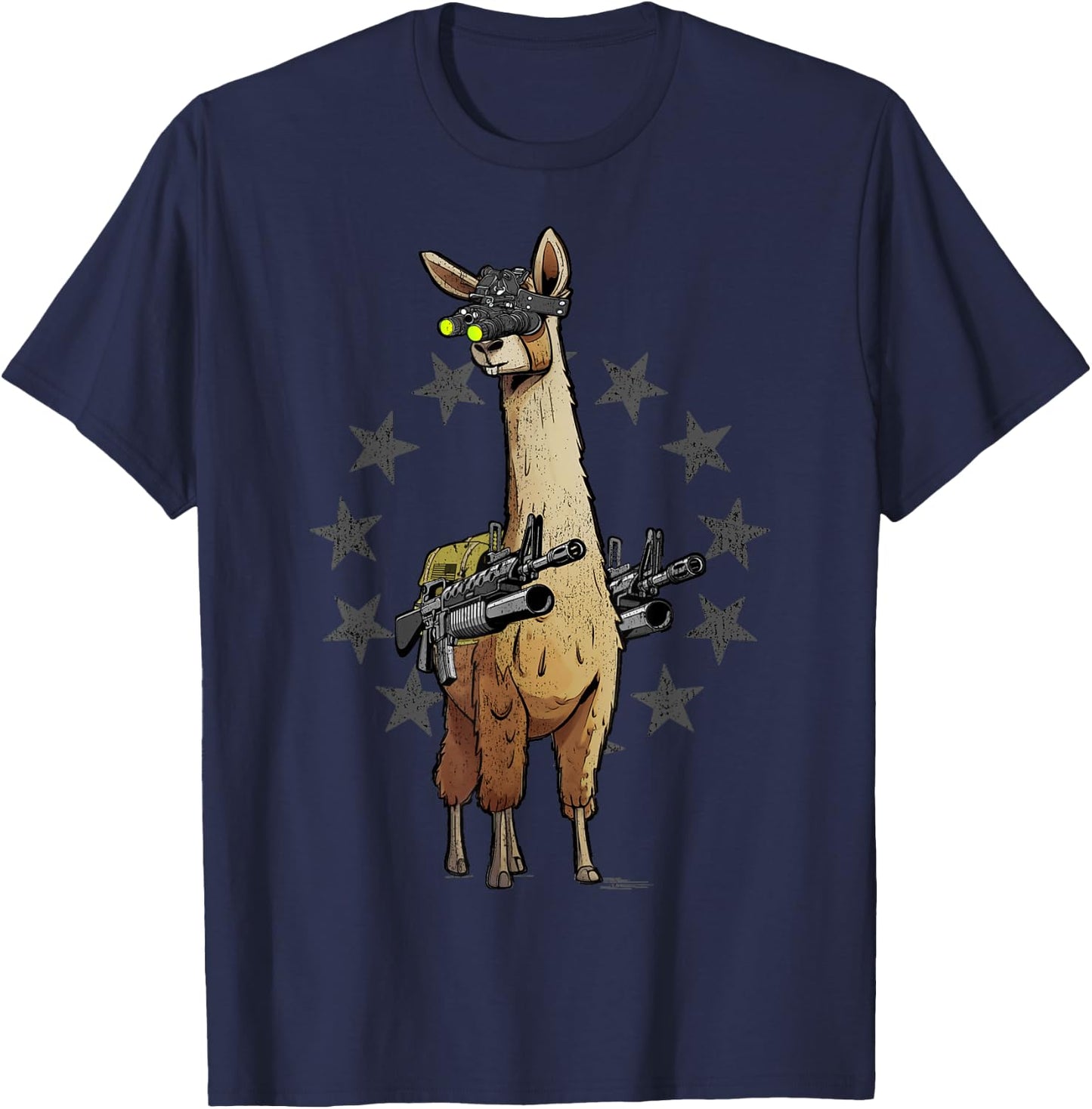 Combat Llama T-Shirt - T-Shirt | Navy