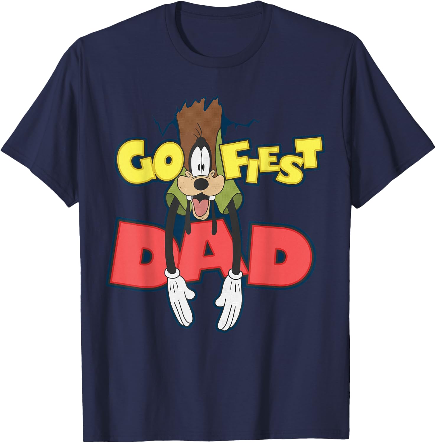 Disney A Goofy Movie Goofy Goofiest Dad Logo Father's Day T-Shirt - T-Shirt | Navy