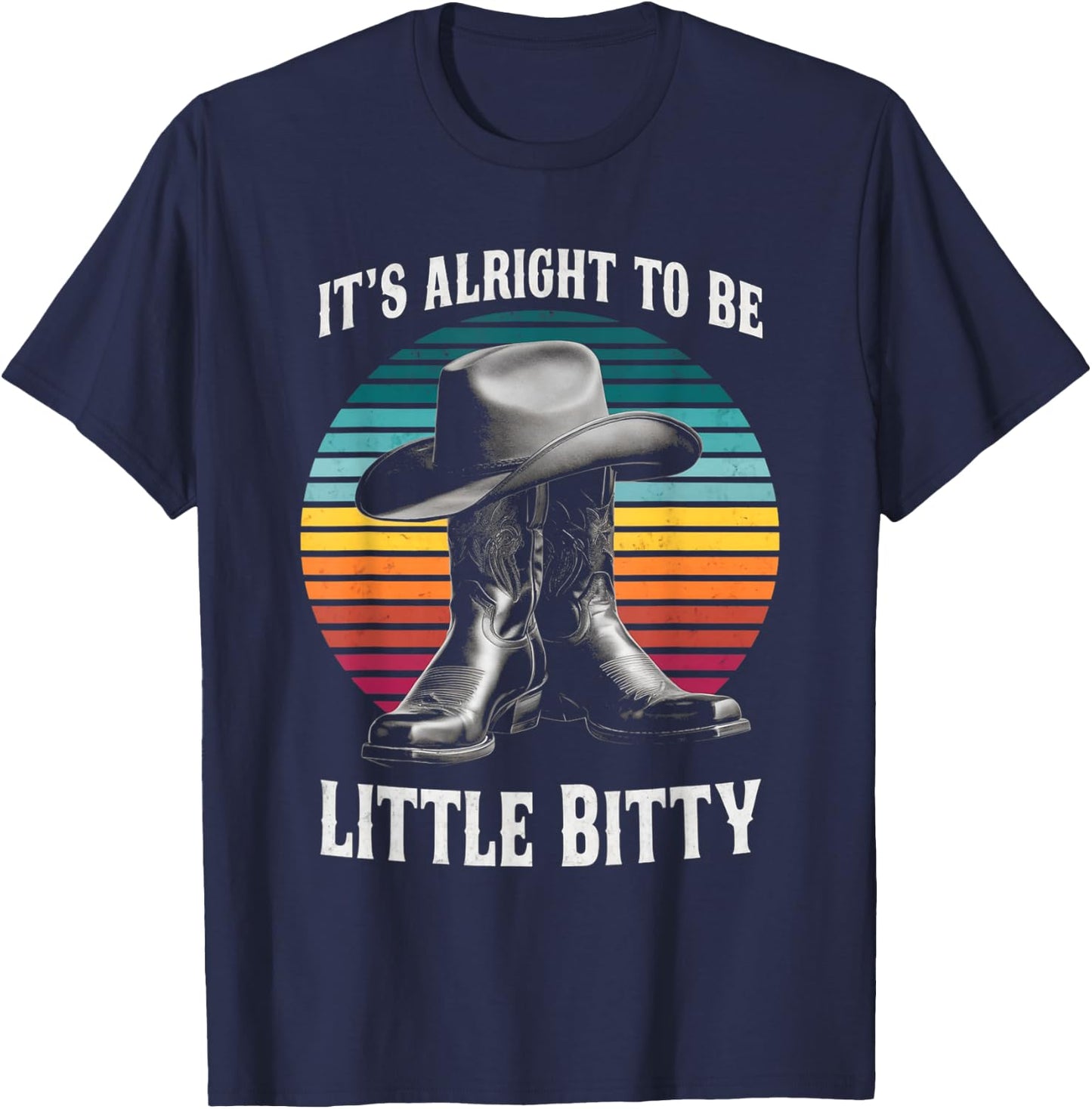 It's Alright To Be Little Bitty Retro Country Music Toddler T-Shirt - T-Shirt | Navy