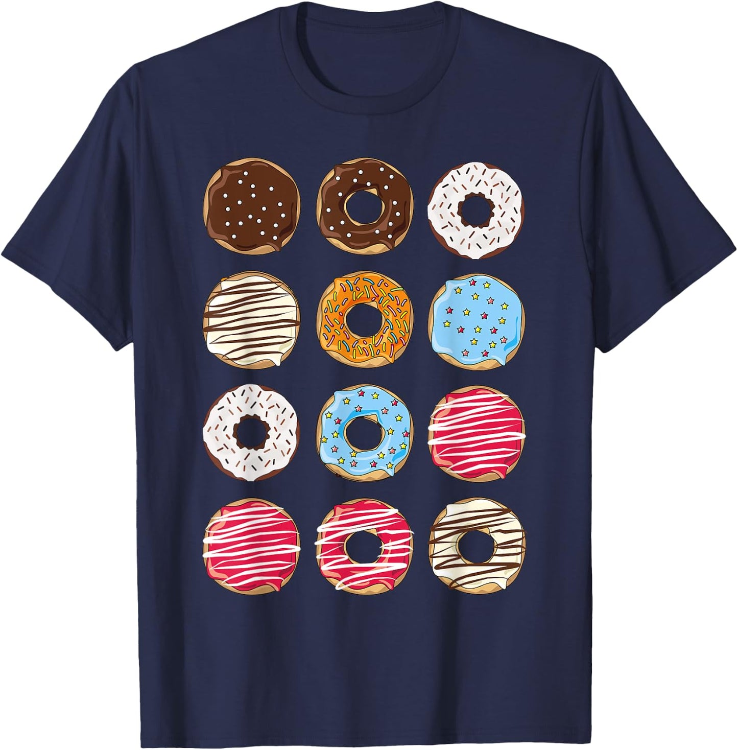 Dozen Donuts Doughnut Box Donut Halloween Costume Dress-up T-Shirt - T-Shirt | Navy