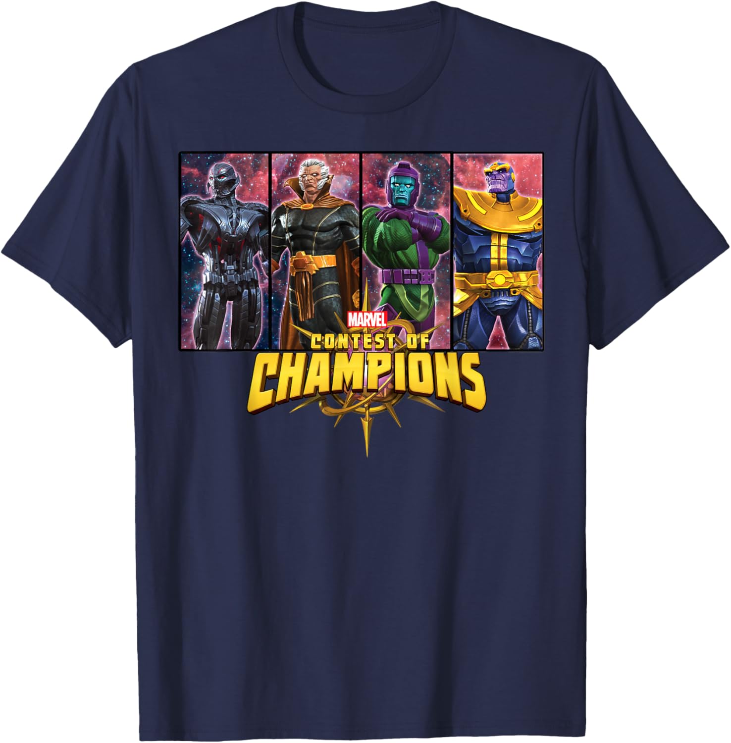 Marvel Contest of Champions Villain Panels Graphic T-Shirt - T-Shirt | Navy