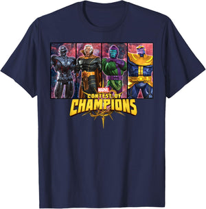 Marvel Contest of Champions Villain Panels Graphic T-Shirt - T-Shirt | Navy
