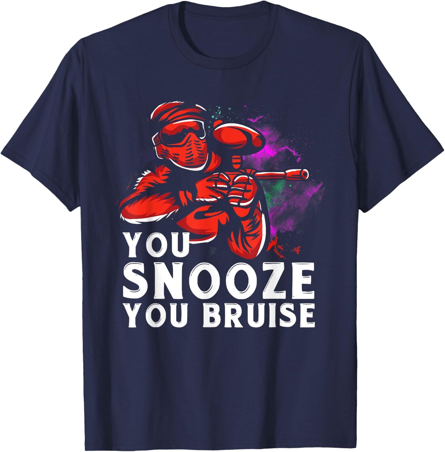 Funny Paintball Design Boys Kids Paintball Player T-Shirt - T-Shirt | Navy