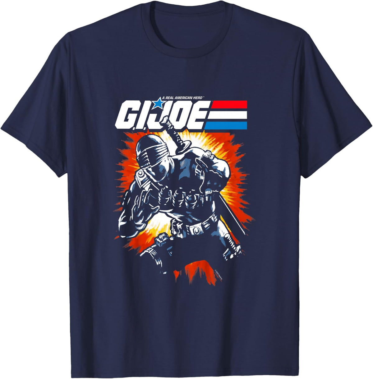 Kids G.I. Joe A Real American Hero Snake Eyes Action Poster T-Shirt - T-Shirt | Navy
