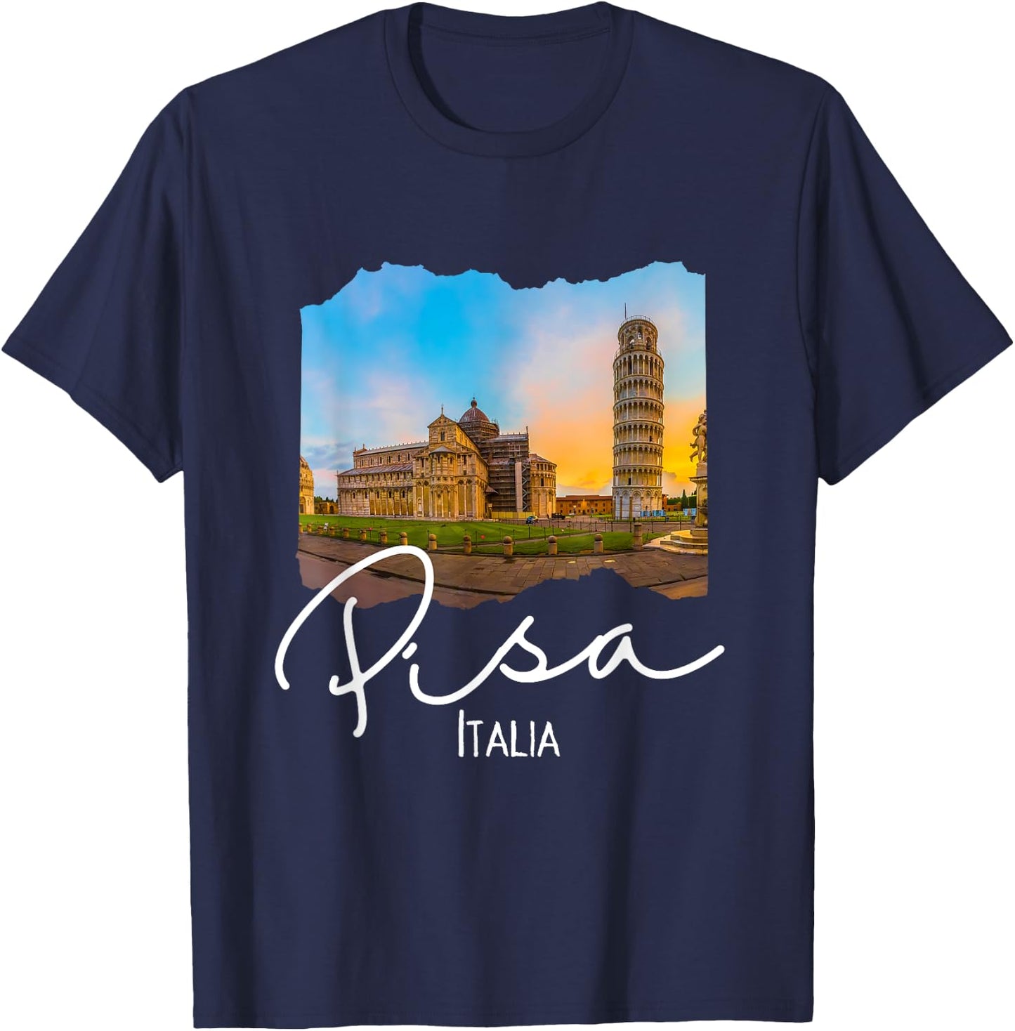 The Leaning Tower Of Pisa Souvenir / Pisa Italy T-Shirt - T-Shirt | Navy