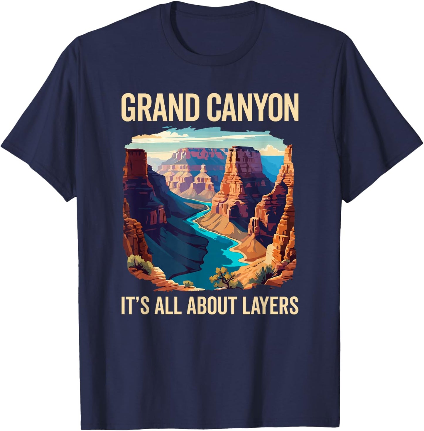 Funny Grand Canyon National Park, Geology and Rocks Lover T-Shirt - T-Shirt | Navy