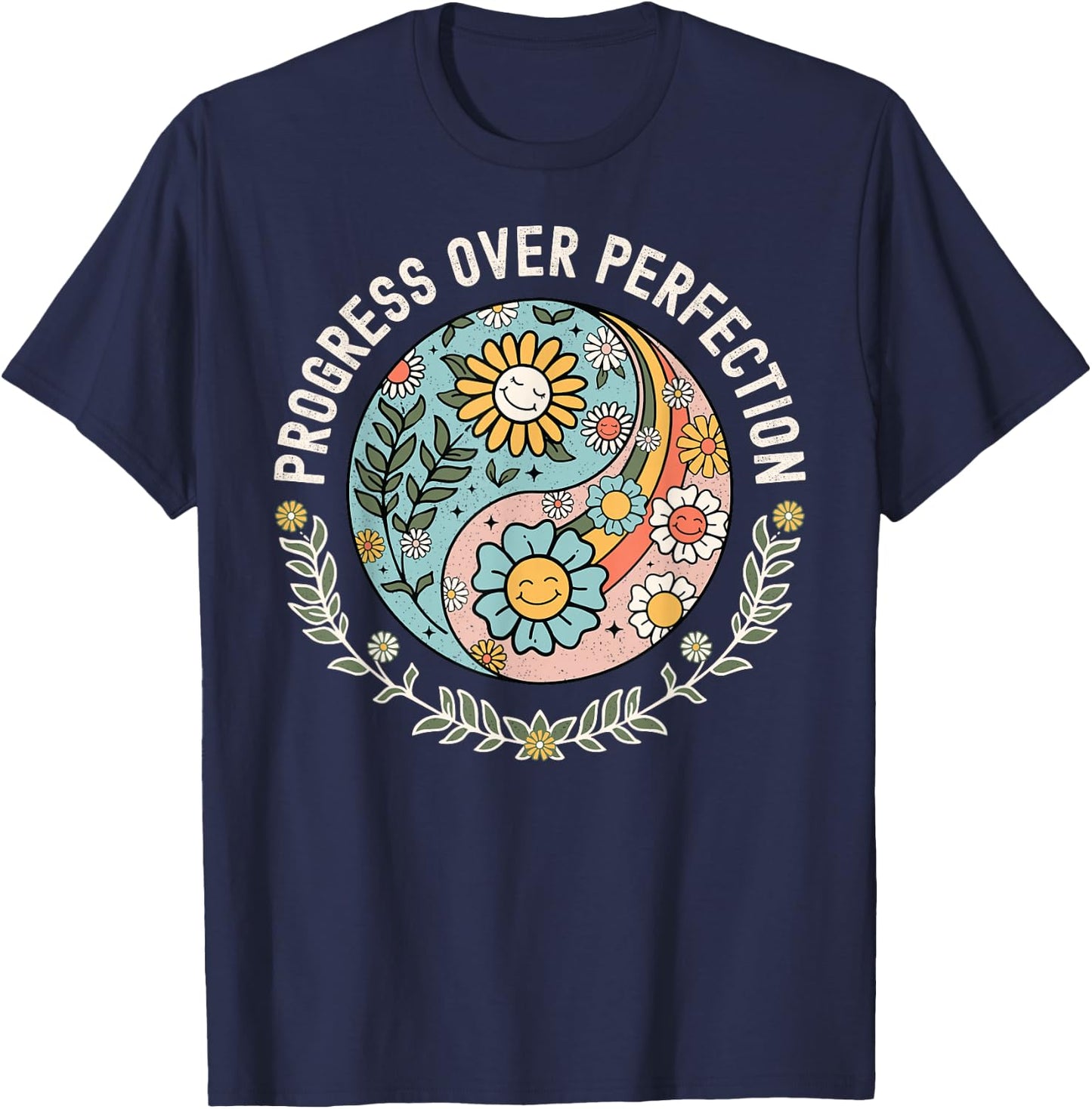 Progress Over Perfection Shirt Special Ed Teacher Team SPED T-Shirt - T-Shirt | Navy