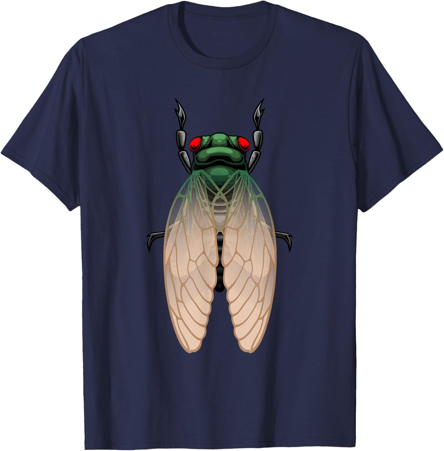 Cicada Art Women Kids Insect Entomologist Cicada T-Shirt - T-Shirt | Navy