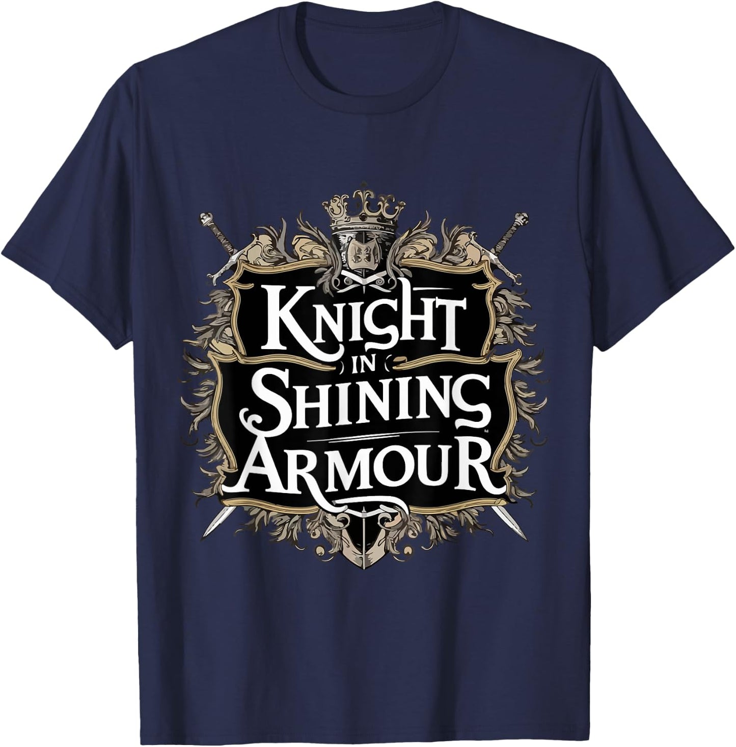 Knight In Shining Armour Renaissance Fair Faire Medieval Men T-Shirt - T-Shirt | Navy