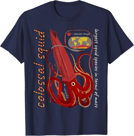 ETCreations Colossal Squid , Small, Black T-Shirt - T-Shirt | Navy