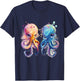 Octopus Sea Creature Artwork Sea Ocean Octopus Cthulhu T-Shirt - T-Shirt | Navy