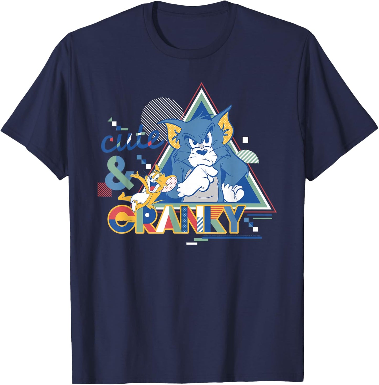 Tom and Jerry Cranky and Cute T-Shirt - T-Shirt | Navy