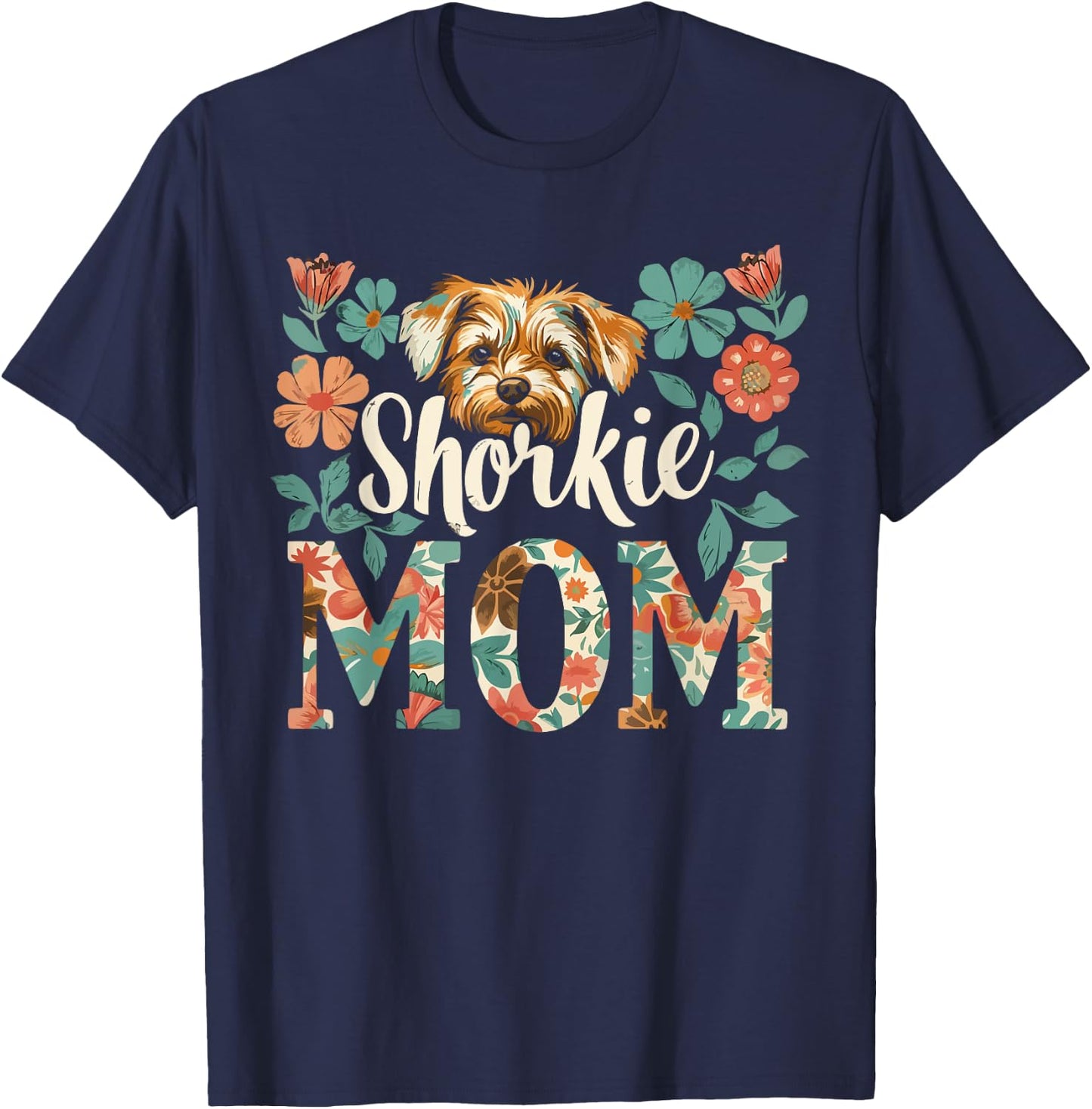 Shorkie Owner Dog Lover Puppy Shih Tzu Yorkshire Terrier T-Shirt - T-Shirt | Navy