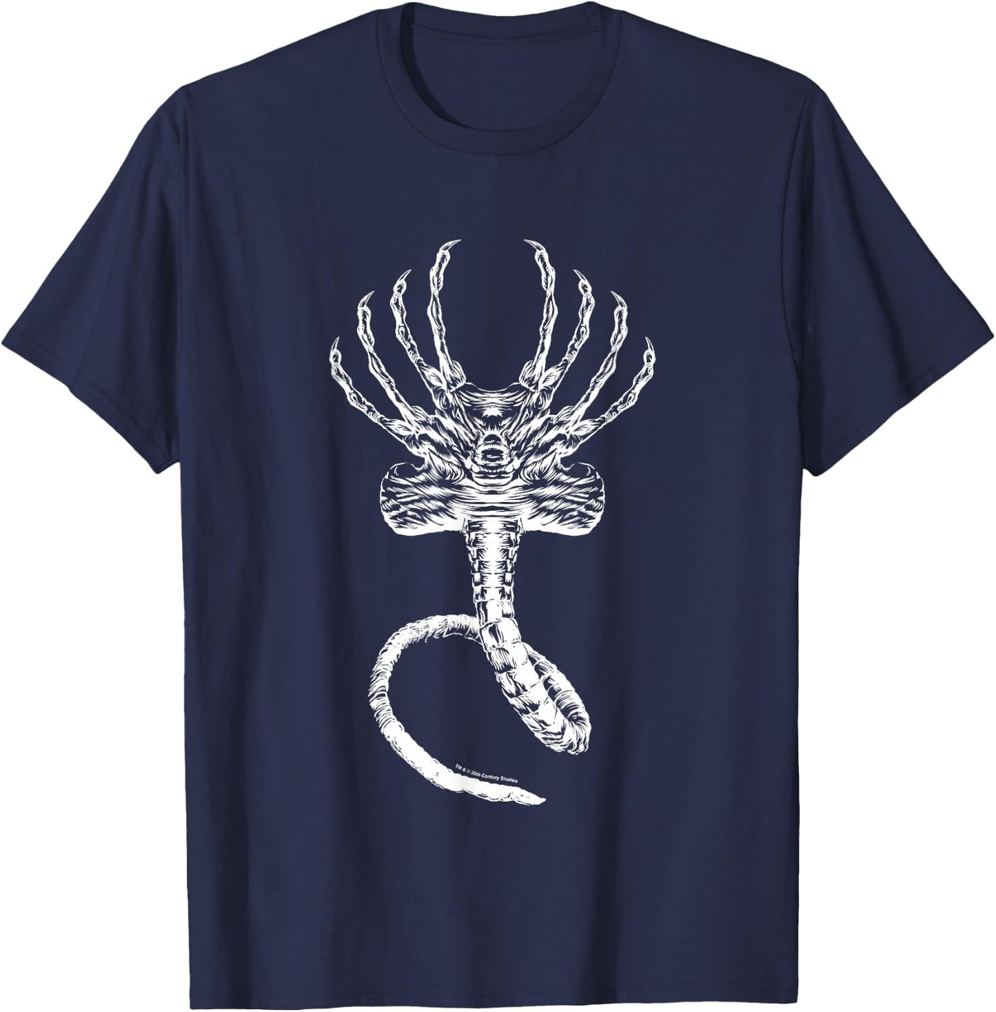 Aliens Iconic Dangerous Face Hugger Ready To Attack Poster T-Shirt - T-Shirt | Navy