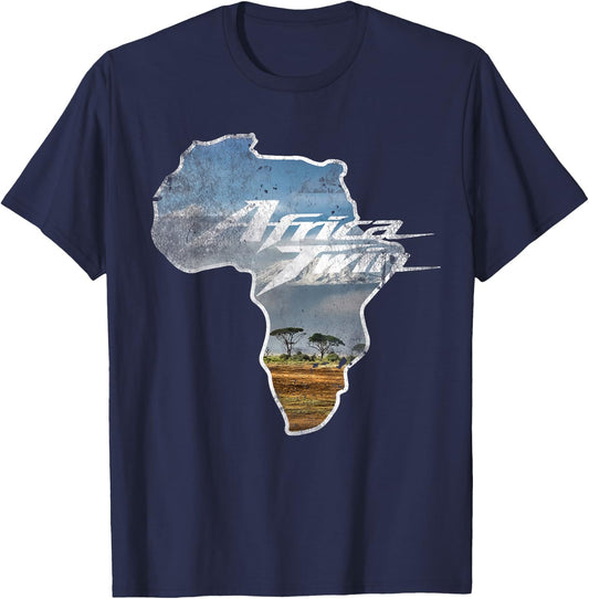 Africa Touring Twin Motorcycle Natural Off-Road Bike T-Shirt - T-Shirt | Navy