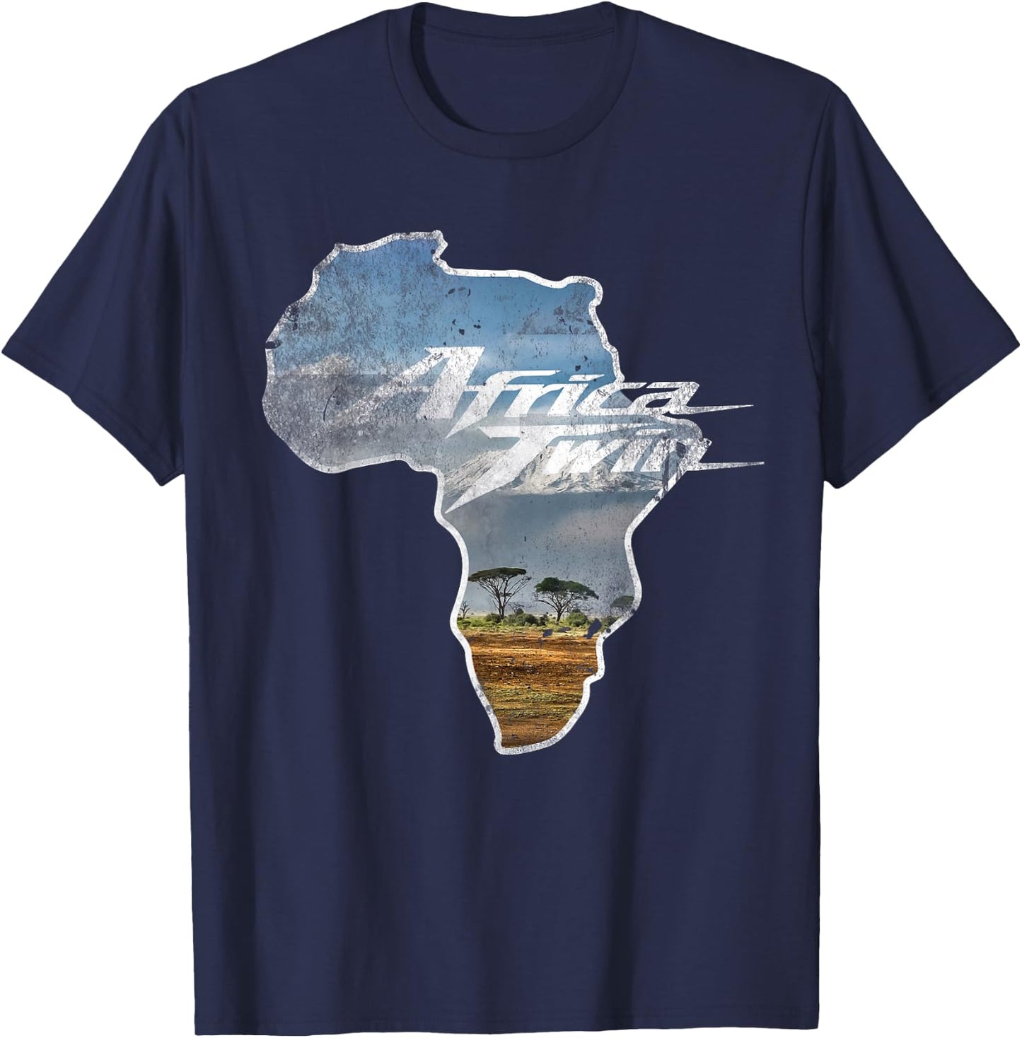 Africa Touring Twin Bike Off-Road & Cross Continent T-Shirt - T-Shirt | Navy