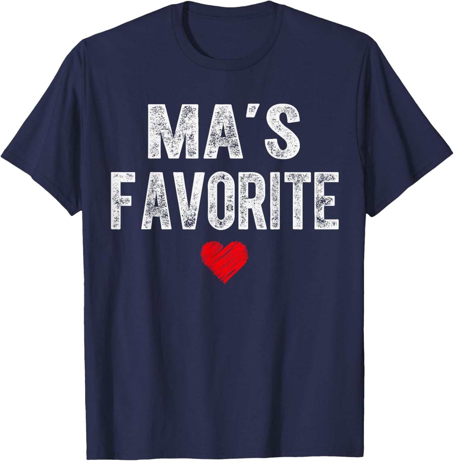 MA’S Favorite Heart Graphic for Mothers Day Grandchild T-Shirt - T-Shirt | Navy