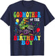GodMother Of The Birthday Boy Dinosaur Monster Truck T-Shirt - T-Shirt | Navy