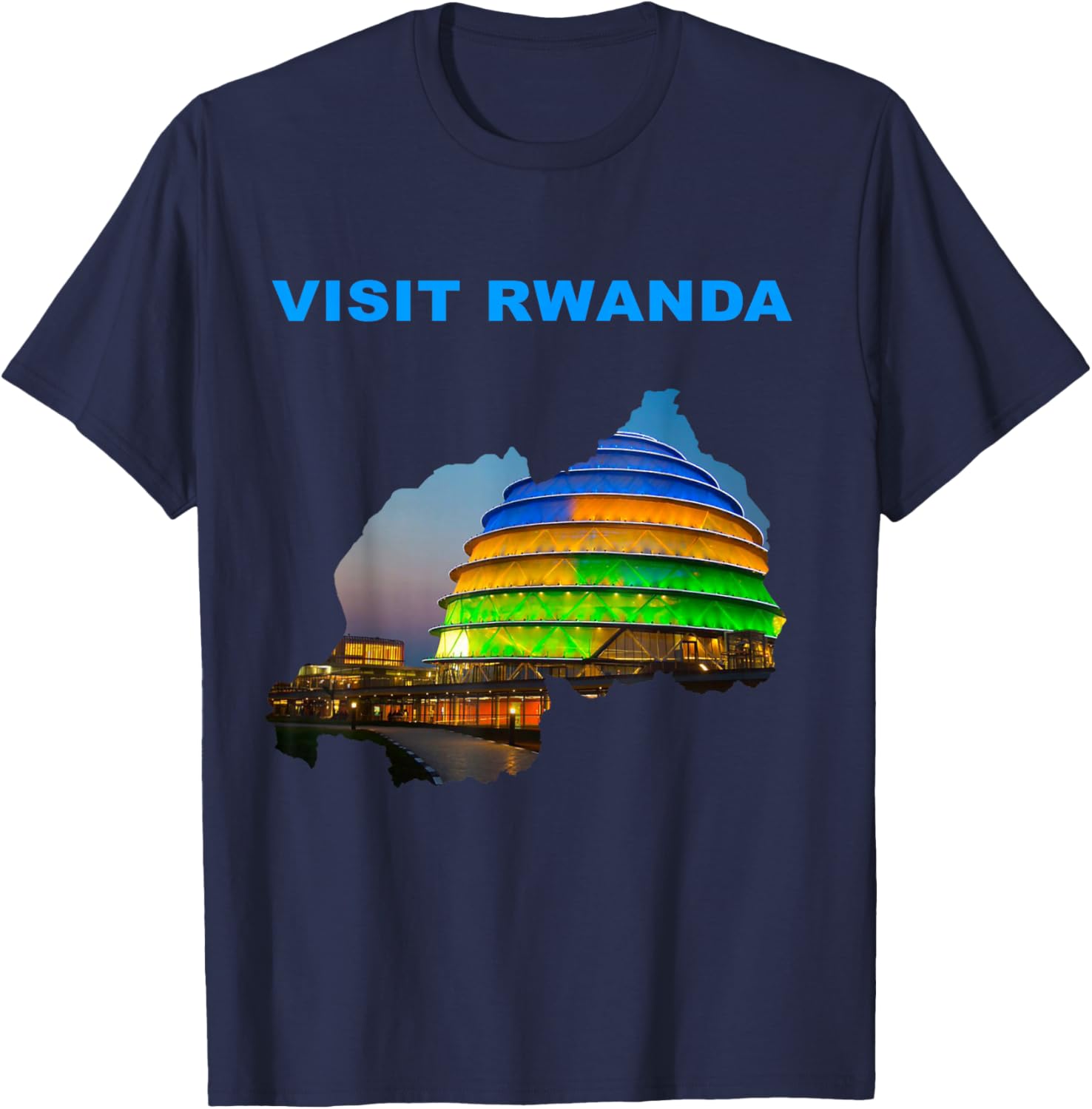 Visit Rwanda T-Shirt - T-Shirt | Navy