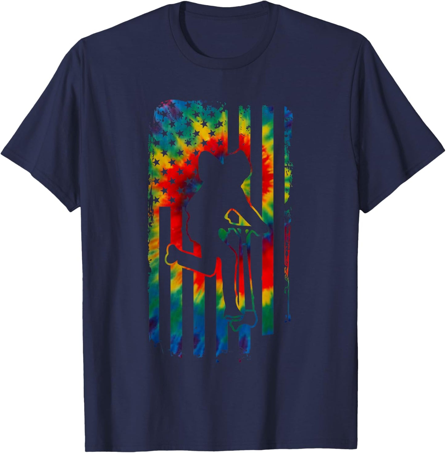Tie Dye American Stunt Scooter Kick Trick Competition Shirt T-Shirt - T-Shirt | Navy