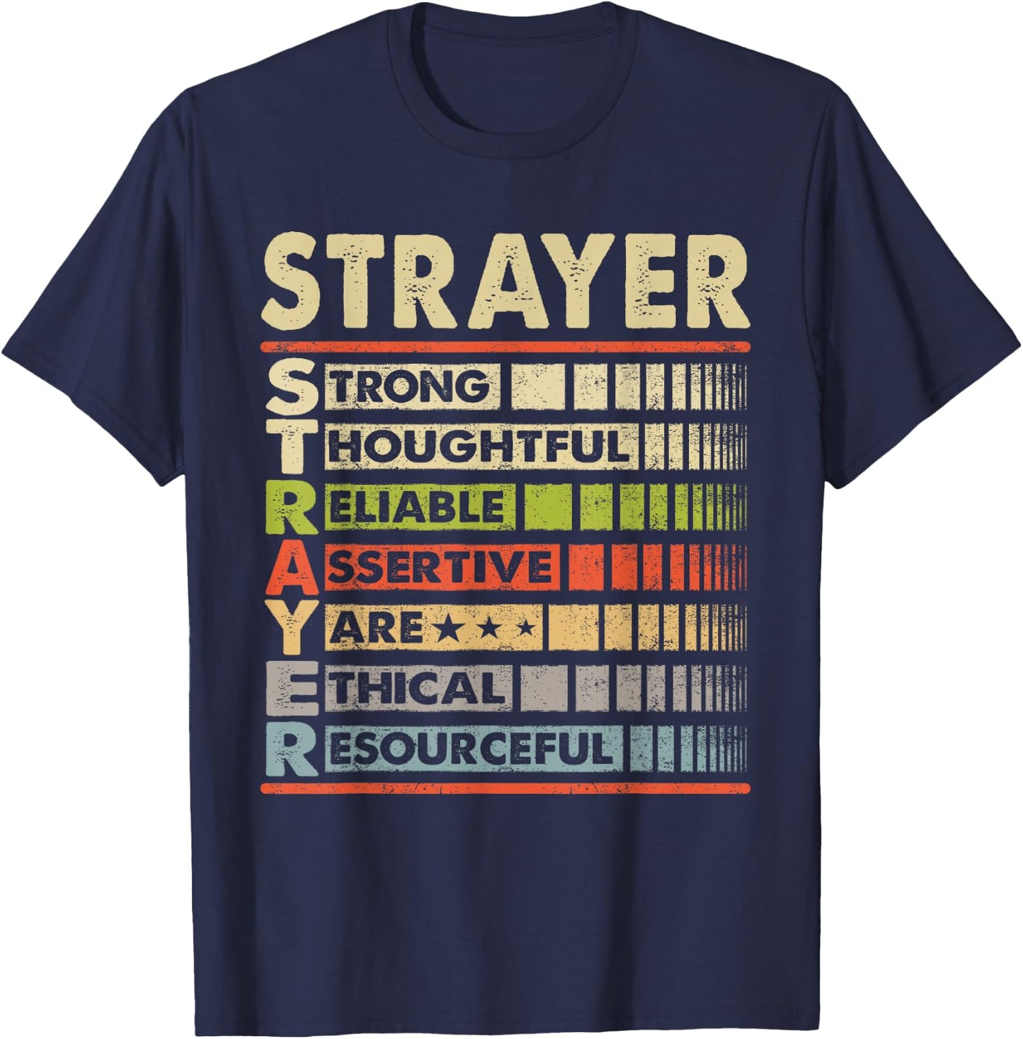 STRAYER Family Name, STRAYER Last Name Team T-Shirt - T-Shirt | Navy