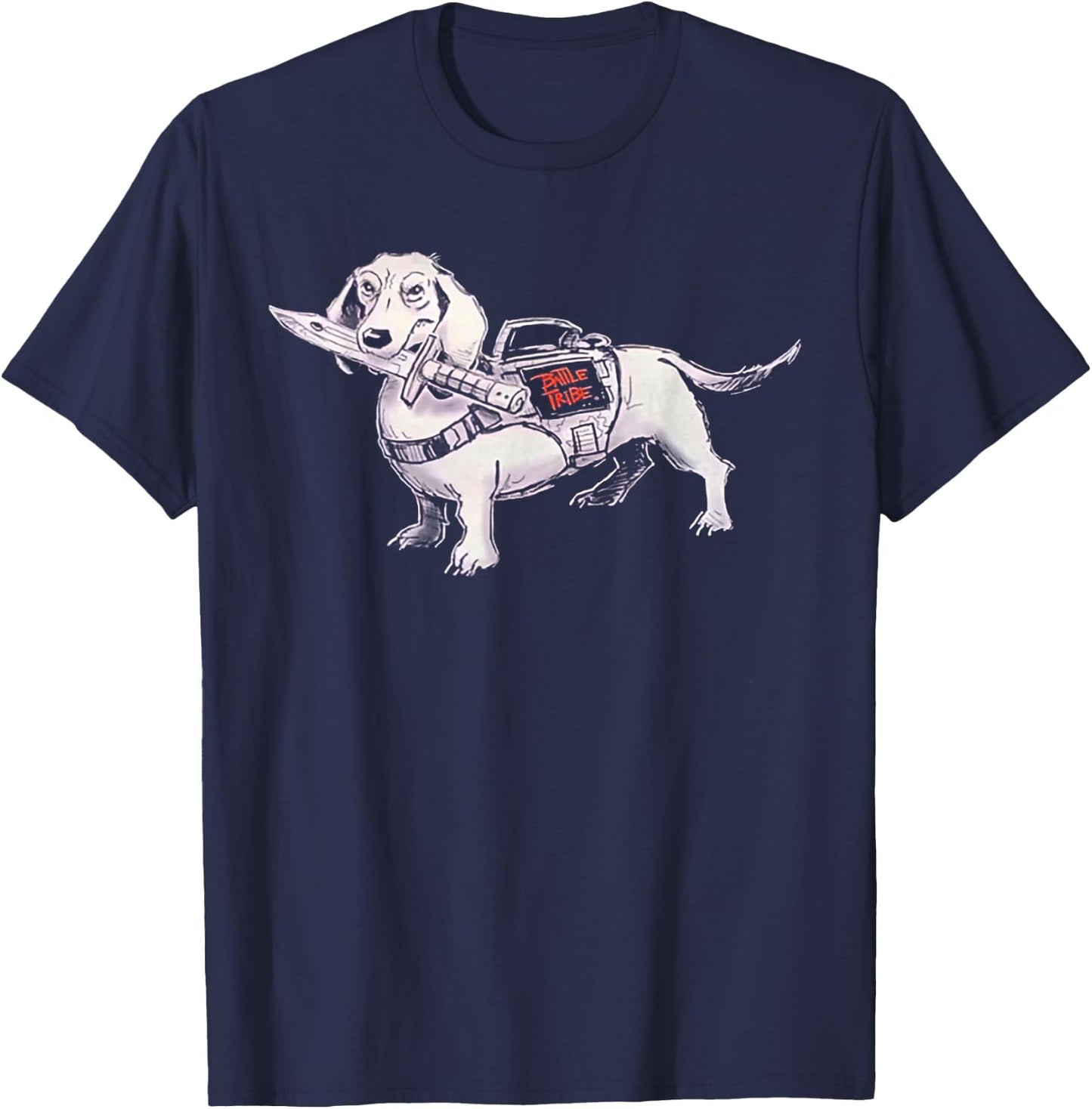 Battle Tribe “War Dog” Dachshund T-Shirt - T-Shirt | Navy