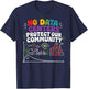 No Data Centers Protect Our Community Retro T-Shirt - T-Shirt | Navy