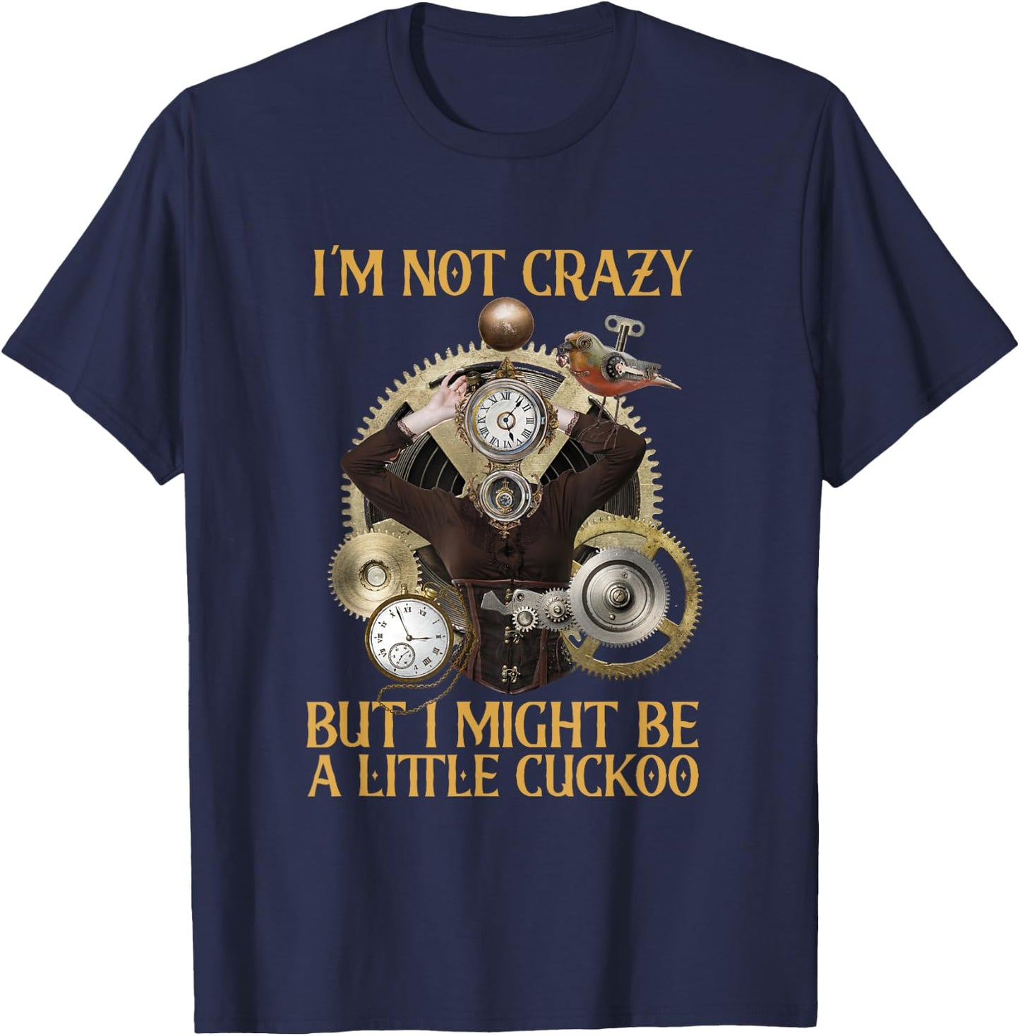 I Might Be A Little Cuckoo Animal Bird Cuckoo T-Shirt - T-Shirt | Navy