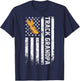Track Grandpa US Flag Track And Field Grandfather T-Shirt - T-Shirt | Navy