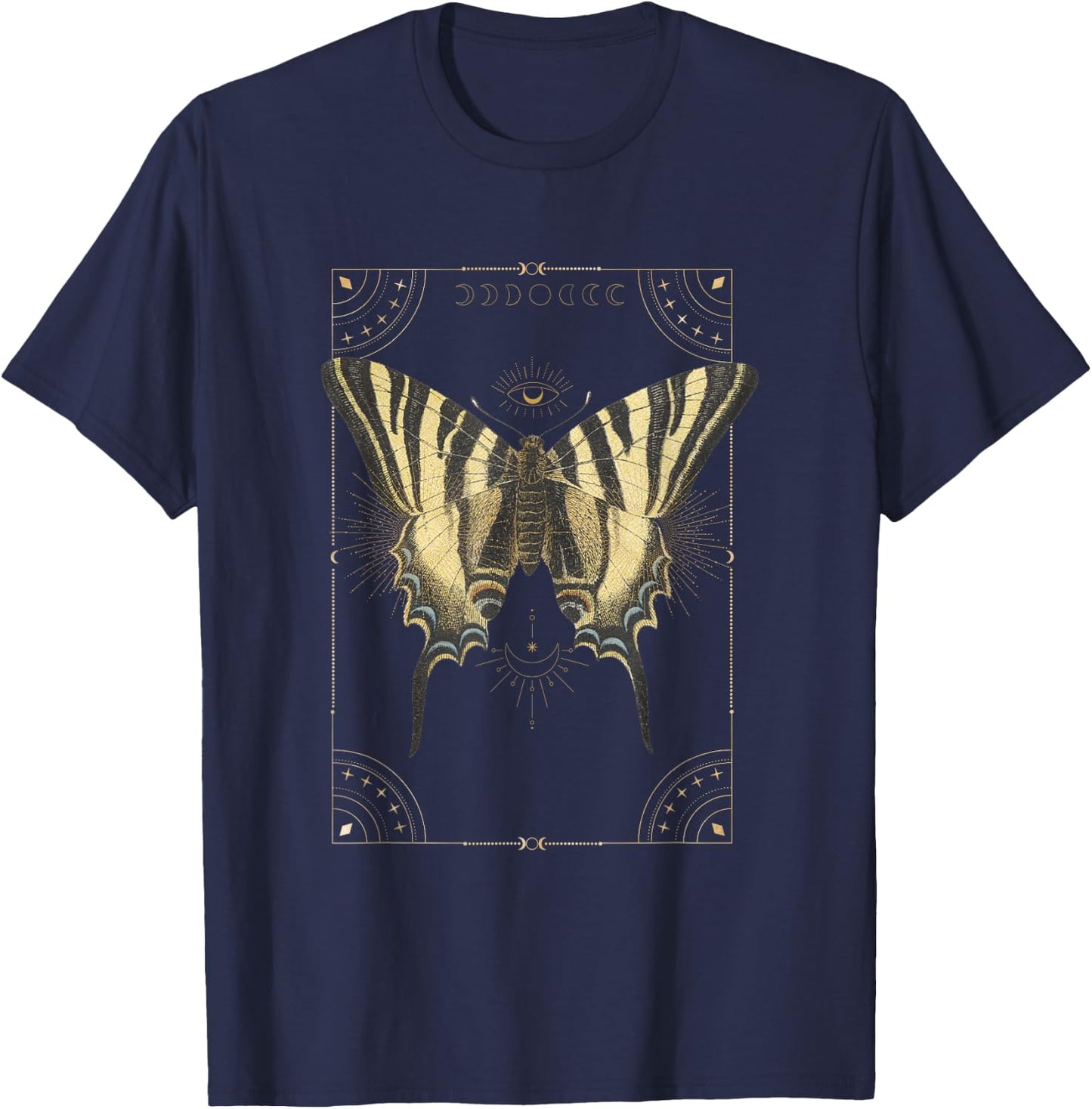 Celestial butterfly moth T-Shirt - T-Shirt | Navy