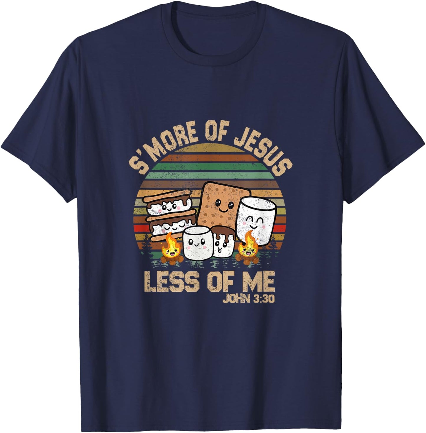S'more Of Jesus And Less Of Me T-Shirt - T-Shirt | Navy