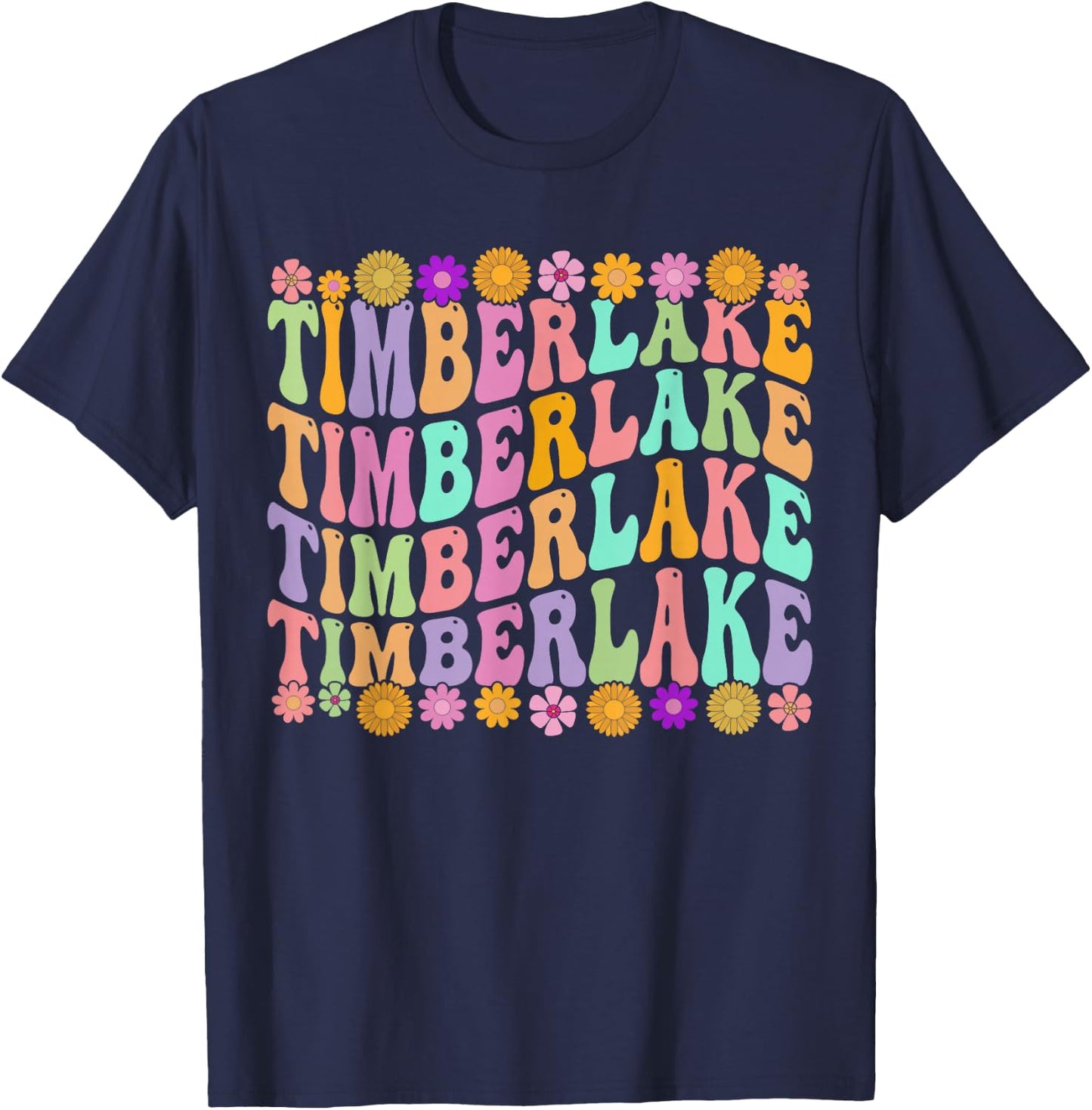 Timberlake Vintage Personalized Name I Love Timberlake T-Shirt - T-Shirt | Navy