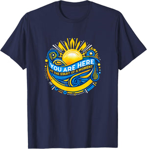 StageNotes You Are Here Come From Away Newfoundland Musical Theatre , Small, Black T-Shirt - T-Shirt | Navy