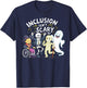 Inclusion Isn't Scary Teacher Skeleton Ghost Cute Halloween T-Shirt - T-Shirt | Navy