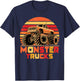 Monster Truck Retro Monster Trucks T-Shirt - T-Shirt | Navy