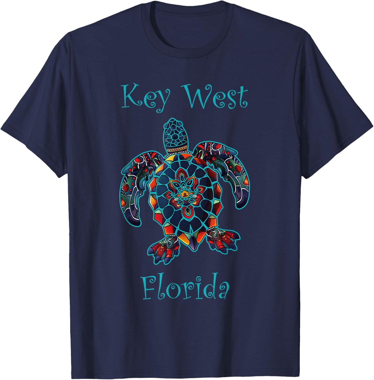 Key west Florida FL | turtle T-Shirt - T-Shirt | Navy