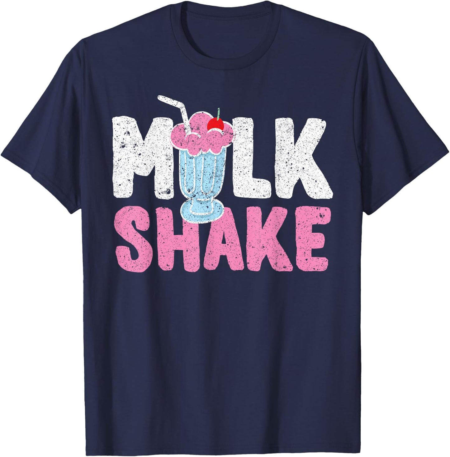 Retro Milk Shake Old School T-Shirt - T-Shirt | Navy