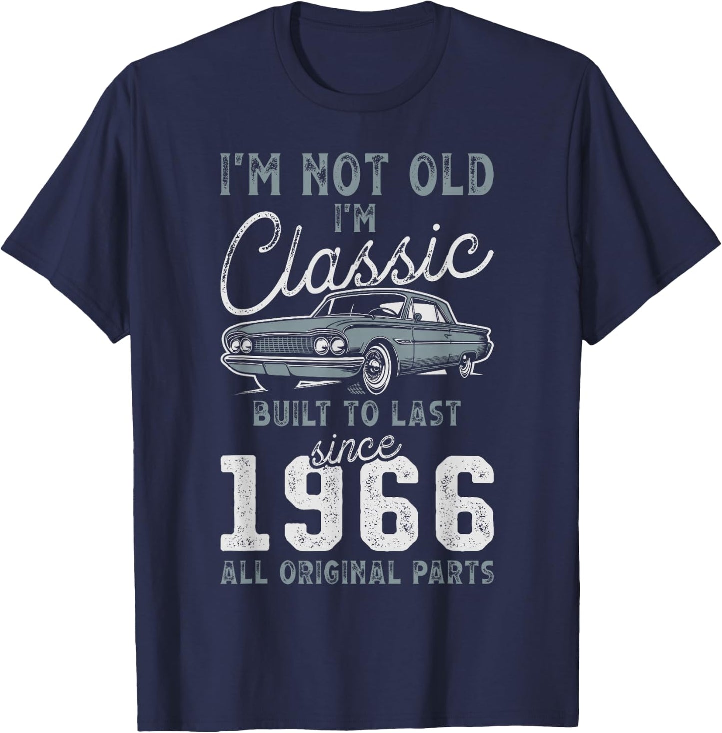 1966 Classic Car 60th Birthday T-Shirt - T-Shirt | Navy