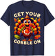 Thanksgiving Funny Pilgrim Turkey Get Your Gobble On T-Shirt - T-Shirt | Navy