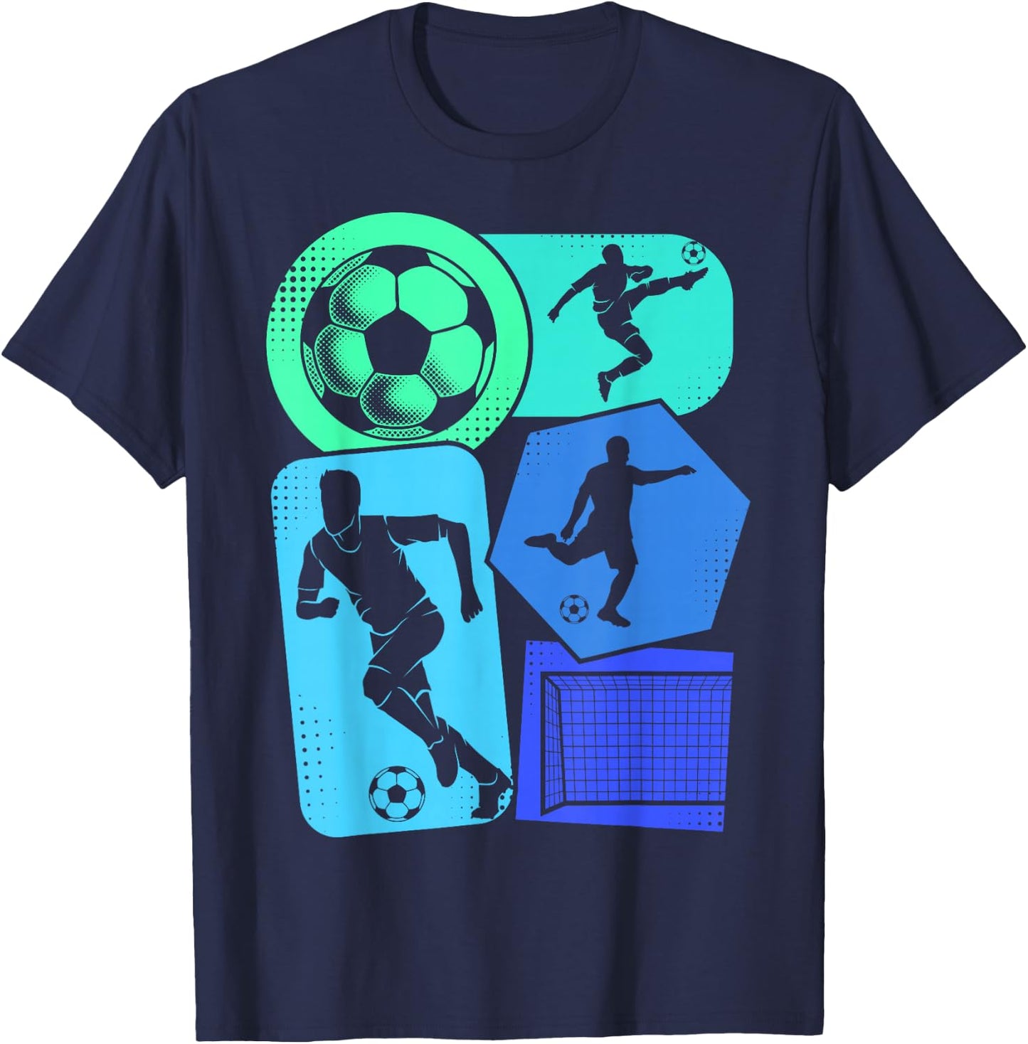 Soccer Player Boys Kids Men T-Shirt - T-Shirt | Navy