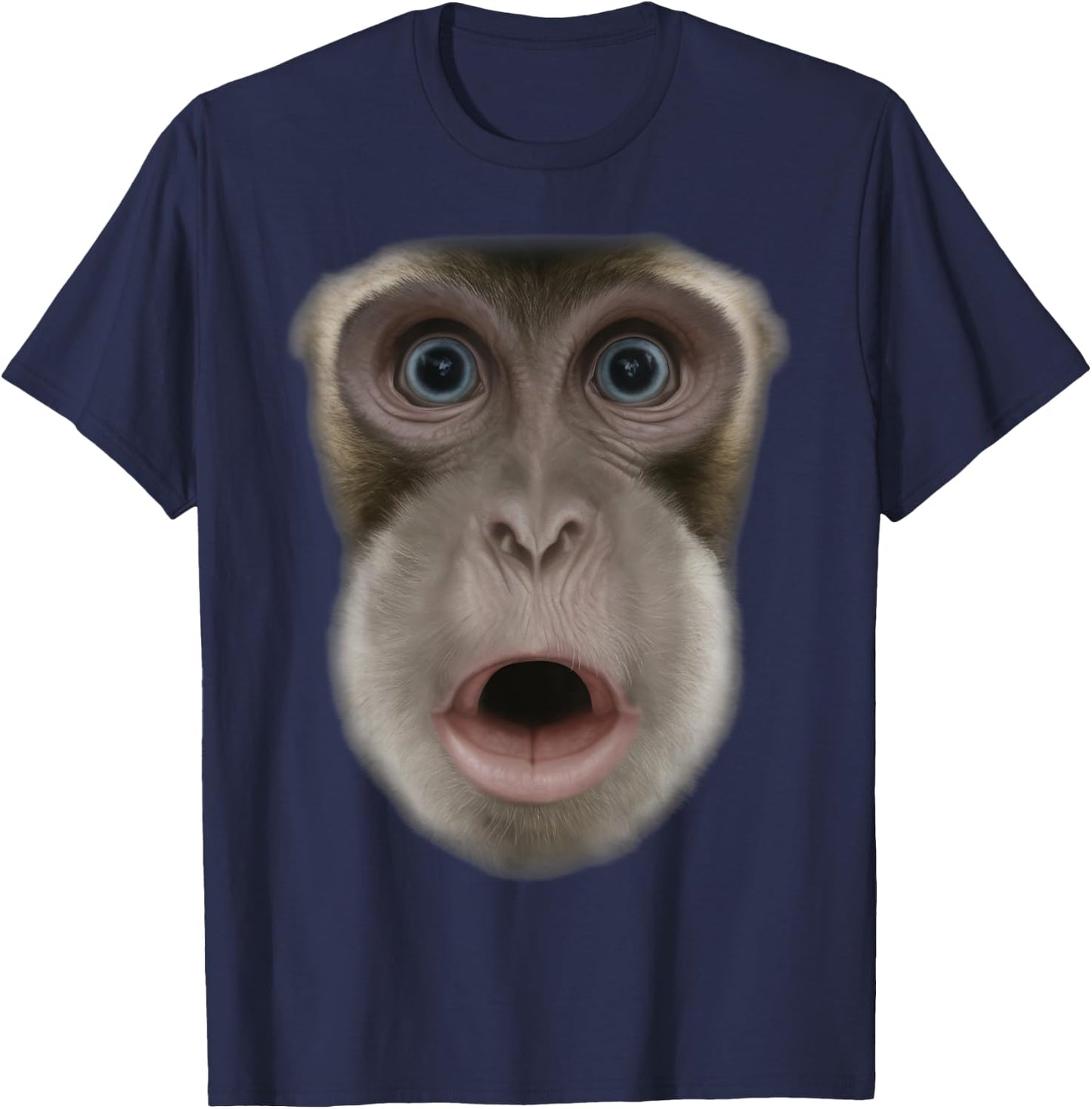 Monkey Stomach Funny Meme Ape Gorilla T-Shirt - T-Shirt | Navy
