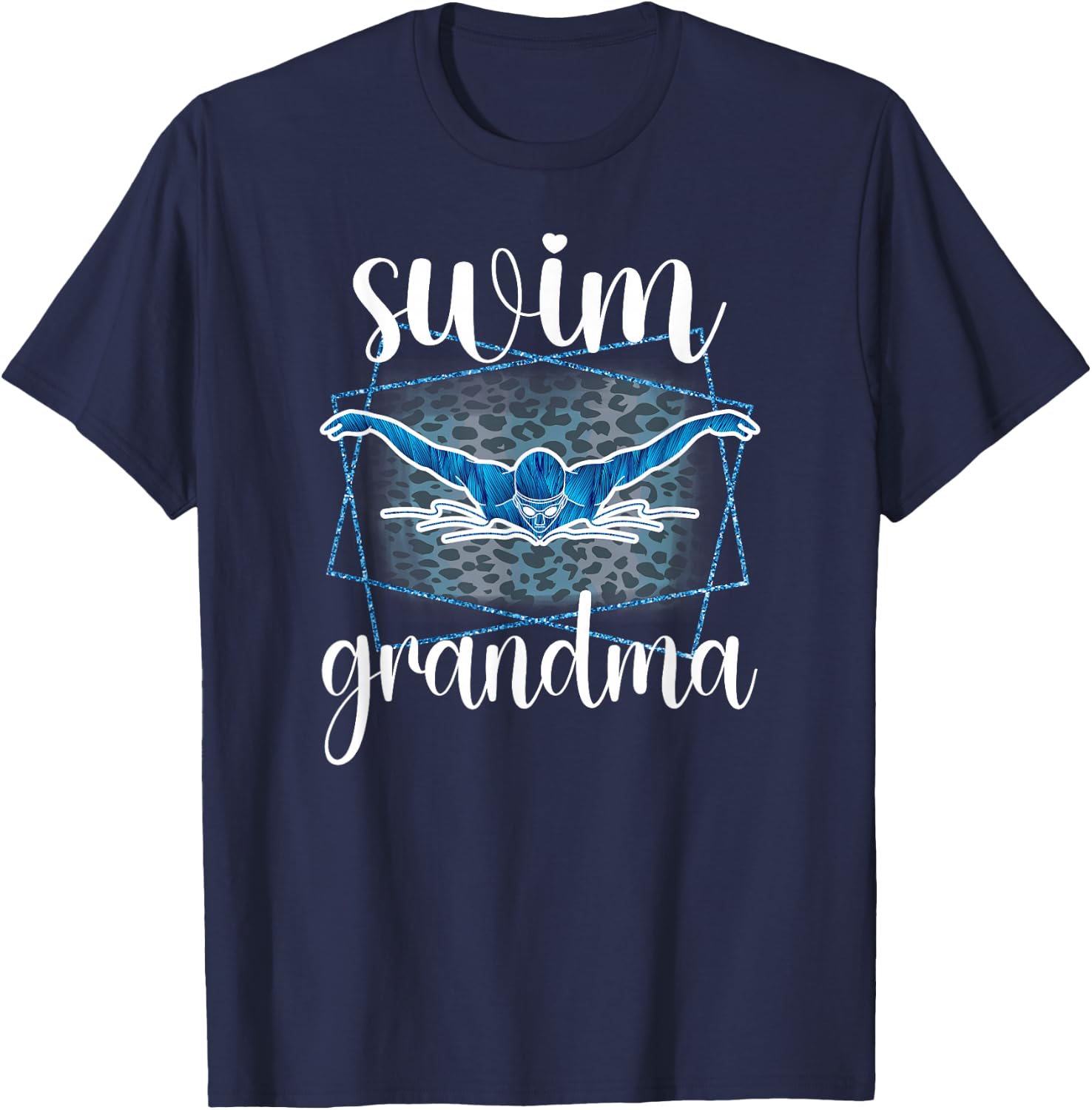 Swim Grandma Proud Grandmother Of A Swimmer Grandma T-Shirt - T-Shirt | Navy