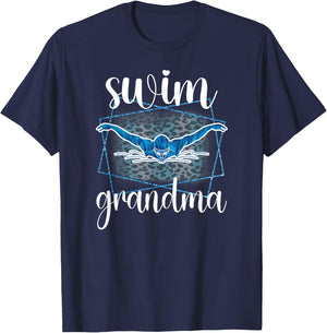 Swim Grandma Proud Grandmother Of A Swimmer Grandma T-Shirt - T-Shirt | Navy