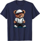 Cool Cap Teddy Bear in Baseball Costume T-Shirt - T-Shirt | Navy