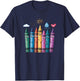 Fashionable Crayon Mood Color Crayons Friyay Teacher Life Women Kids T-Shirt - T-Shirt | Navy