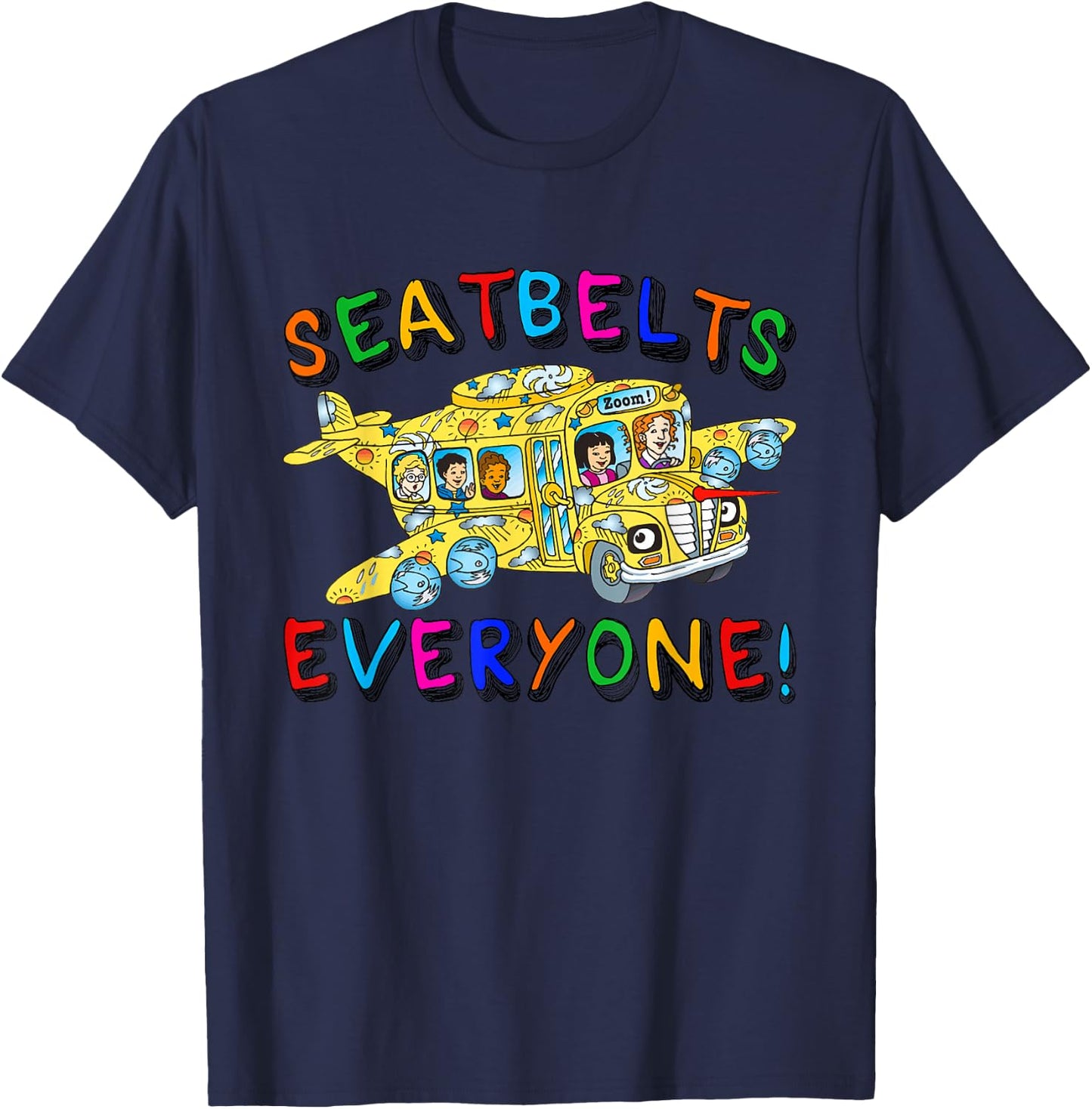 Seatbelts Everyone Funny School Bus Driver Busman Pride T-Shirt - T-Shirt | Navy