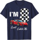 8th Birthday race car Can't Catch Me I'm 8 Eight Birthday T-Shirt - T-Shirt | Navy