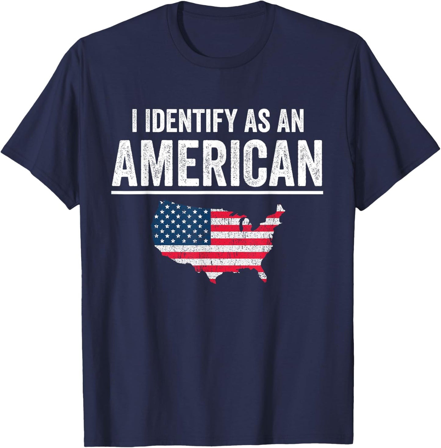 i Identify As An American Flag Men T-Shirt - T-Shirt | Navy