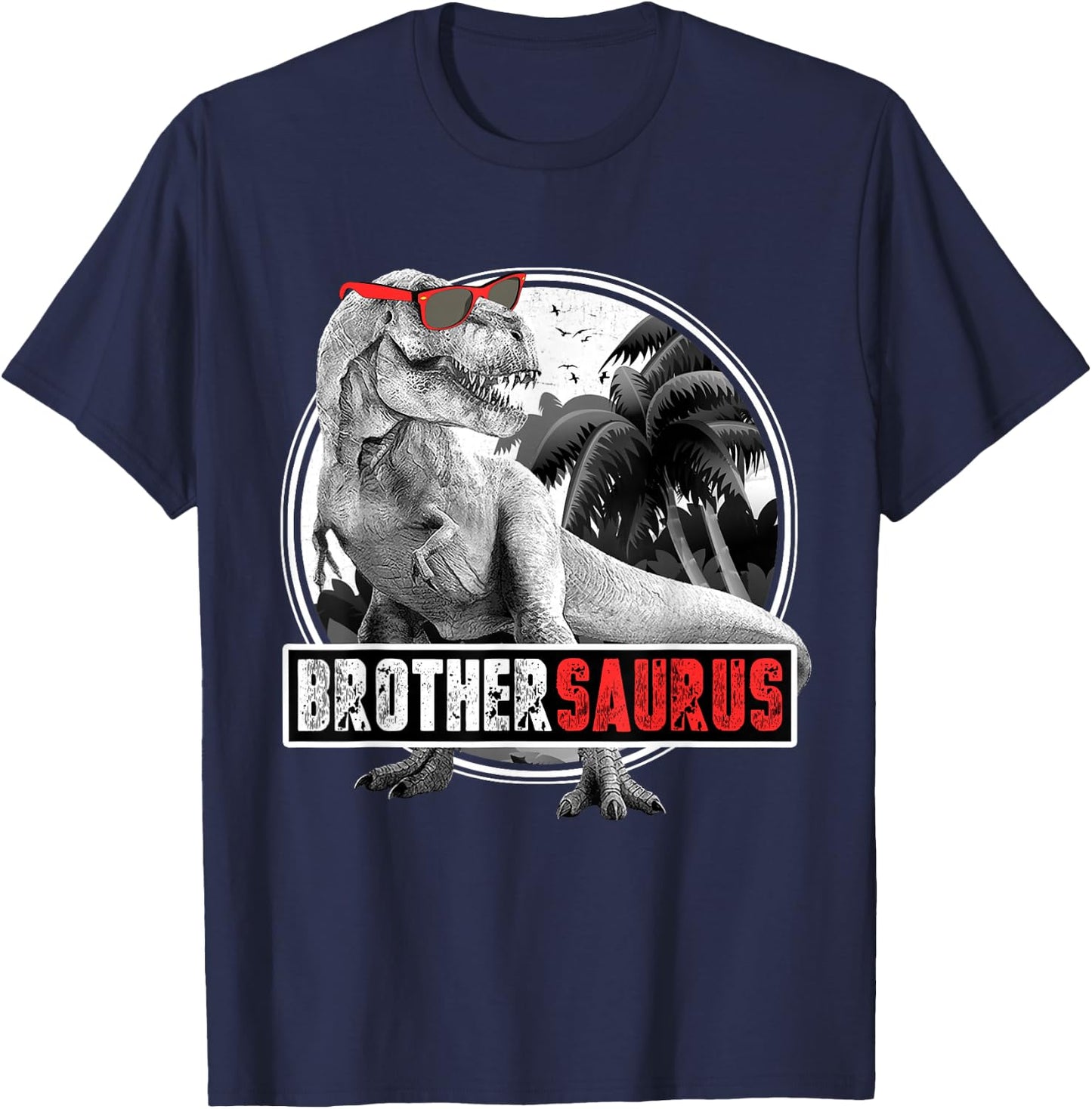 Brothersaurus T-Rex Dinosaur Brother Dinosaur T-Shirt - T-Shirt | Navy