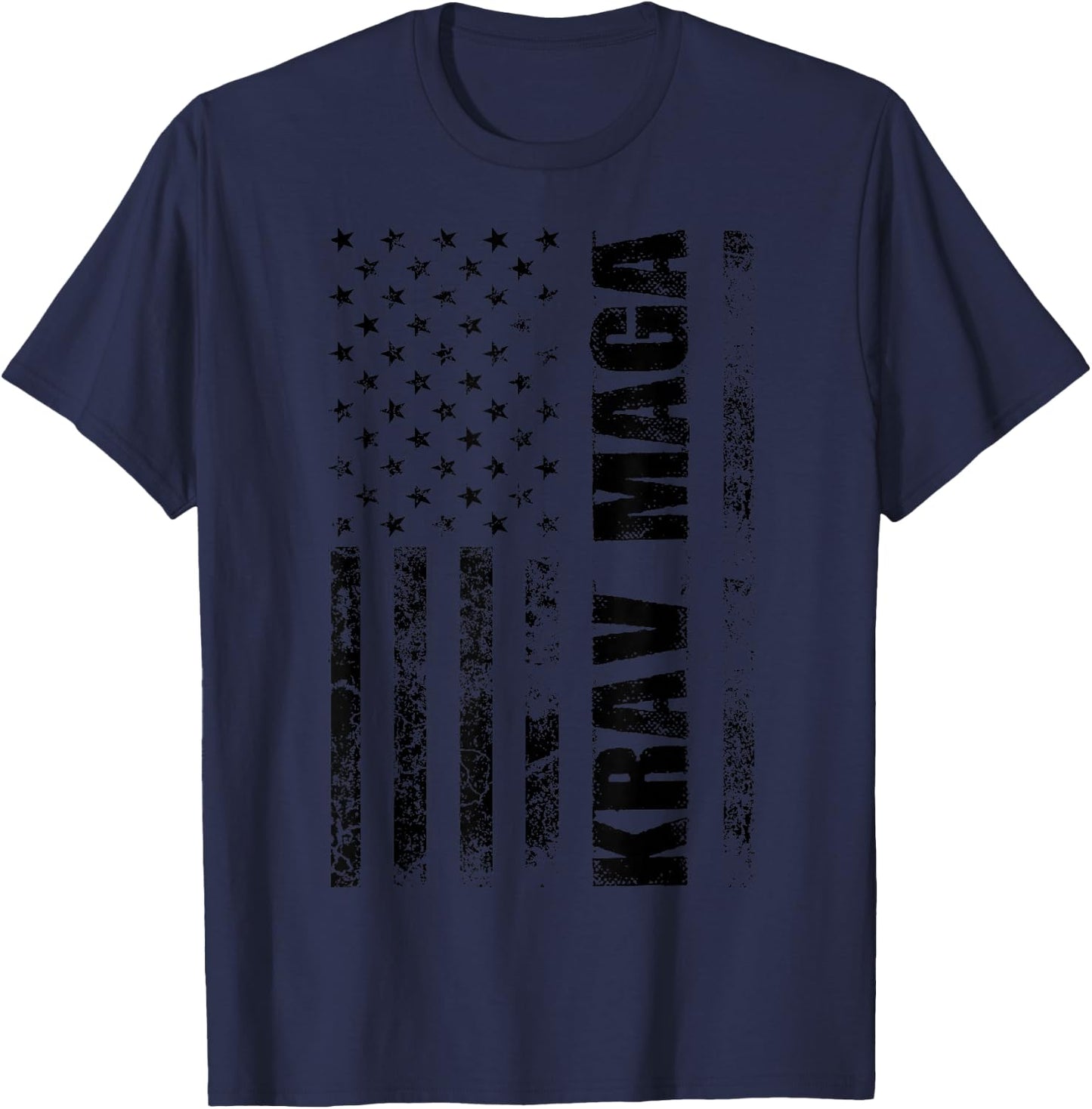Cute Krav Maga Gift American Men Women Fighter July 4th T-Shirt - T-Shirt | Navy